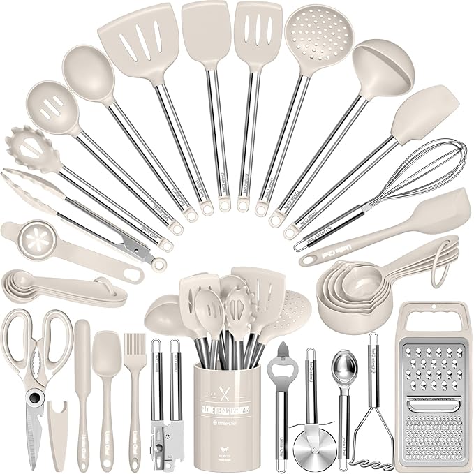 Kitchen Utensils Set-Umite Chef 34 Pcs Silicone Cooking Utensils Set
