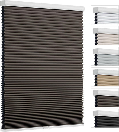 Custom Size Blinds Cellular Shades Cordless for Indoor Windows, Customizable Honeycomb Blind Thermal Insulated Easy Install for Bedroom, Bathroom, Nursey, Blackout Taupe