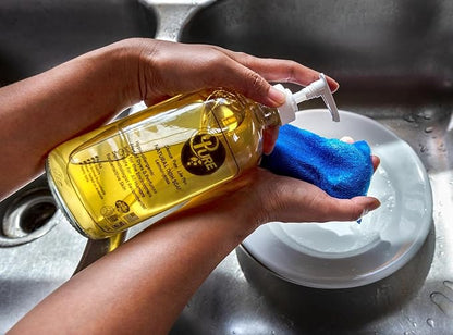 Pure Natural Dish Soap, Free & Clear, 16 oz, Hypo-allergenic, Dye & Perfume Free