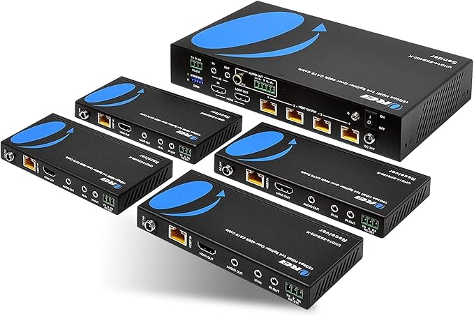 OREI 1x4 HDMI Extender Splitter Over Single CAT6/7 Cable 4K@60Hz