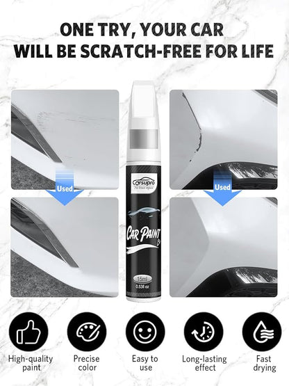 Lunar Silver Metallic(NH-830M) for Honda Touch Up Paint Pen, 2 in 1 Car Scratch Remover with Pen Tip and Brush, Precise Color Match for Car Paint Scratch Repair, Quickly and Easily Fix Chips and Nicks