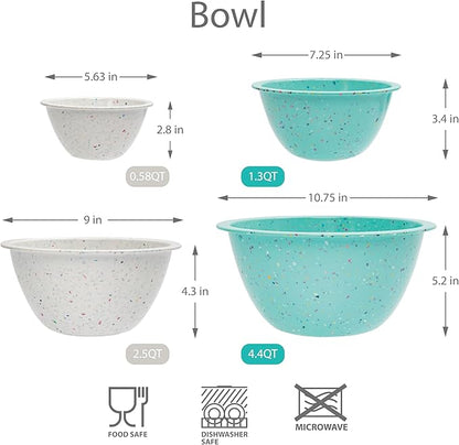 bzyoo Confetti Nesting Mixing Bowls Set
