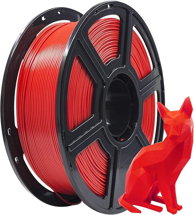 FLASHFORGE PLA Filament 1.75mm Red, 3D Printer Filament 1kg (2.2lbs) Spool, Dimensional Accuracy +/- 0.02mm, 3D Printing Filament Easy to Use and Fits for Most FDM 3D Printers