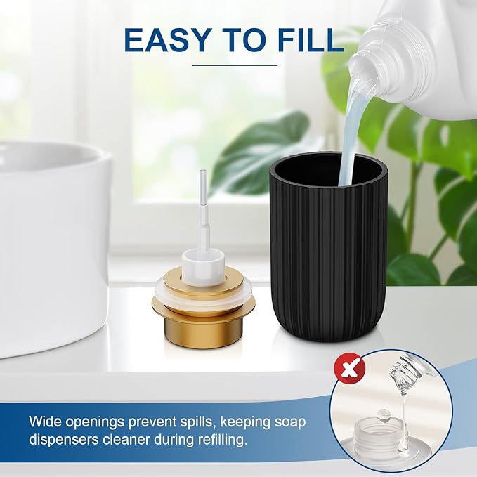 Ceramic Foaming Soap Dispenser, 12 oz Bathroom Foam Hand Soap Dispenser
