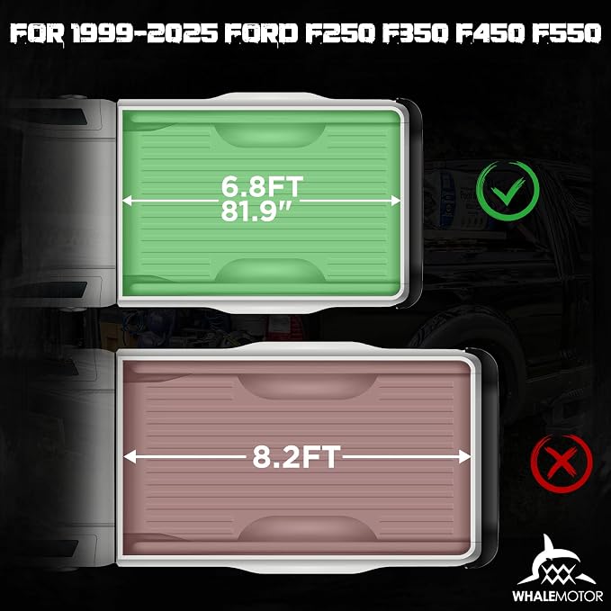 Hard Folding Truck Bed Tonneau Cover Compatiable with Ford Super Duty 6.8 FT Standard Box, 1999-2026 F250 F350 F-250 F-350, Tri Fold Style