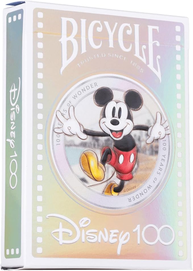 Bicycle Disney Limited Edition 100 Year Anniversary Playing Cards - Holographic Foil - Features 20+ Iconic Disney Characters