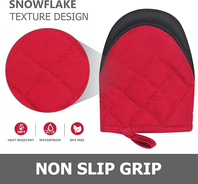 1 Pair Short Oven Mitts