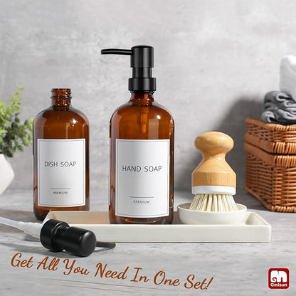 GMISUN Dish Soap Dispenser, 16 Oz Kitchen Soap Dispenser Set