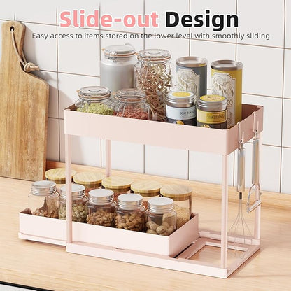 Simple Trending Under Sink Organizer 2 Pack, Sink Pull-Out Sliding Storage