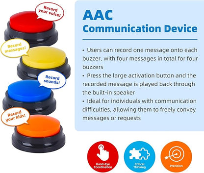 4 Pack Portable AAC Communication Devices