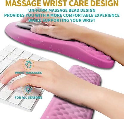 Hokafenle 2 in 1 Ergonomic Mouse Pad Wrist Support & Wrist Rest
