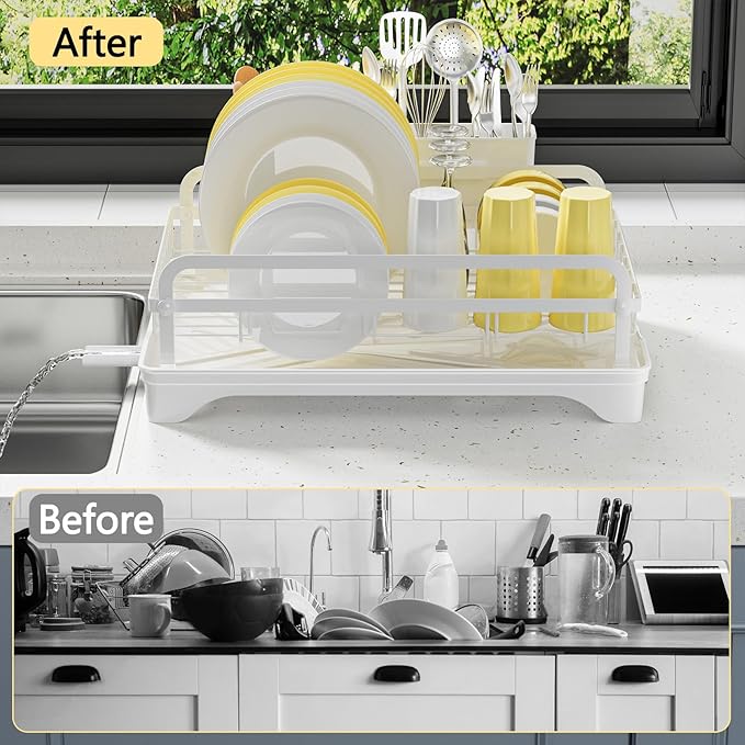 LIYI Dish Drying Rack for Kitchen Counter