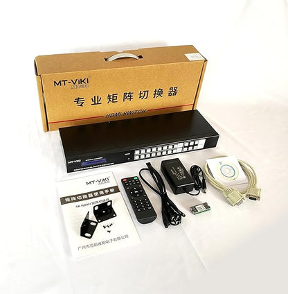 MT-VIKI 4K HDMI Matrix Switch 8X8 w/Web GUI & 3.5mm Stereo Audio Extraction