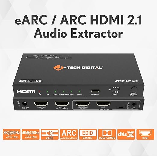 J-Tech Digital 8K HDMI Audio Extractor