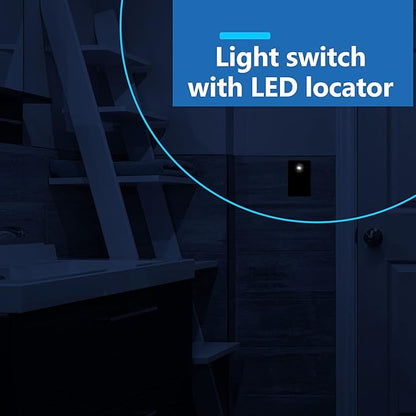 LIDER Minimalist Design Matte Finish Lighted Decorator Switch, Frameless Paddle
