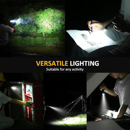 V6 1300 Lumens Rechargeable Flashlight, Compact & Powerful LED Flashlights with Type-C Fast Charging, Smart Battery Indicator, 6 Light Modes, IP68 Waterproof for Outdoor, Camping, Emergency