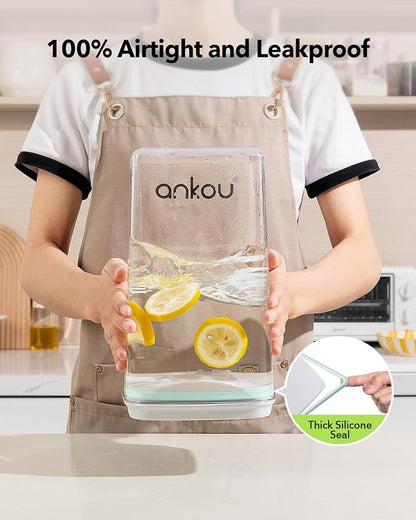 Airtight Pop Food Storage Container with Lid & 130ml Scoop, 4L/4.2qt BPA-Free Cereal, Rice, Flour, Pasta & Snack Container, Stackable & Durable,Kitchen Pantry Organizer