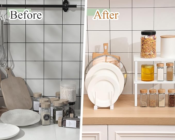 Marsui 4 Pcs Kitchen Organizer Accessories Set Cabinet Organizer Shelf and