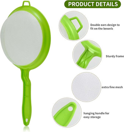 Luckyiren Kefir Strainer Set, 2-Size Plastic Non-Metal Sieve