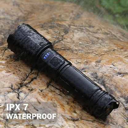 Rechargeable Flashlights 90,000 High Lumen, 2 Pack Super Bright LED Flashlight with 5 Modes, High Powered Flash Light for Home, Camping, Outdoor