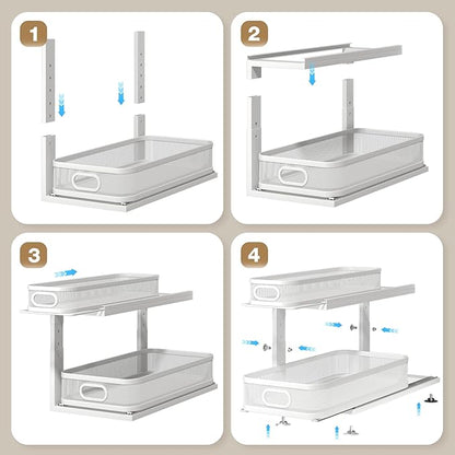 2 Pack 21IN-Depth Under Sink Organizer