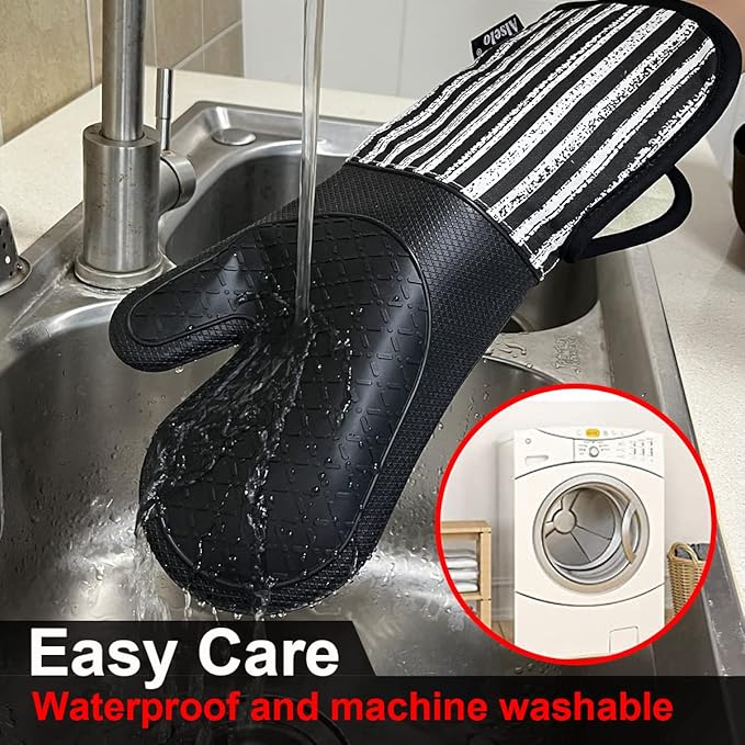 Alselo Silicone Oven Mitts Heat Resistant 932℉