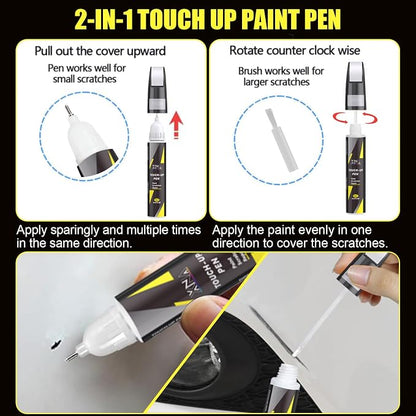 XNA Car Touch Up Paint (Mosaic Black Metallic(GB8/WA384A)) for Chevrolet, 2 in 1 Car Scratch Remover with Pen Tip and Brush, Exact Color-Matched for Car Paint Scratch Repair, Quick & Easy Fix