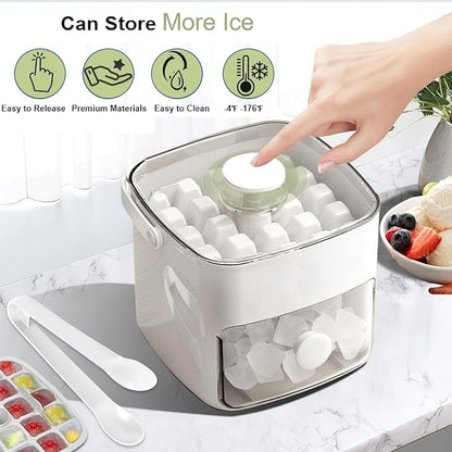 Ice Cube Tray with Lid & Bin Ice Maker