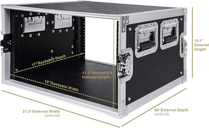 Sound Town 6U PA/DJ Rack/Road Case,