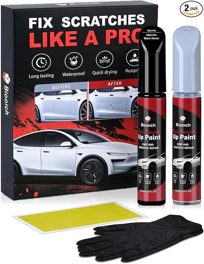 Black Raven GBA/41U for Cadillac Touch Up Paint Kit[2K Clear Coat Included],Exact Color Match Touch Up Paint for Chip and Scratch