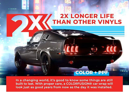 ColorFusion PPF by VViViD, Gloss Nardo Grey Dry Apply PPF Vinyl Car Wrap Roll 20ft x 5ft