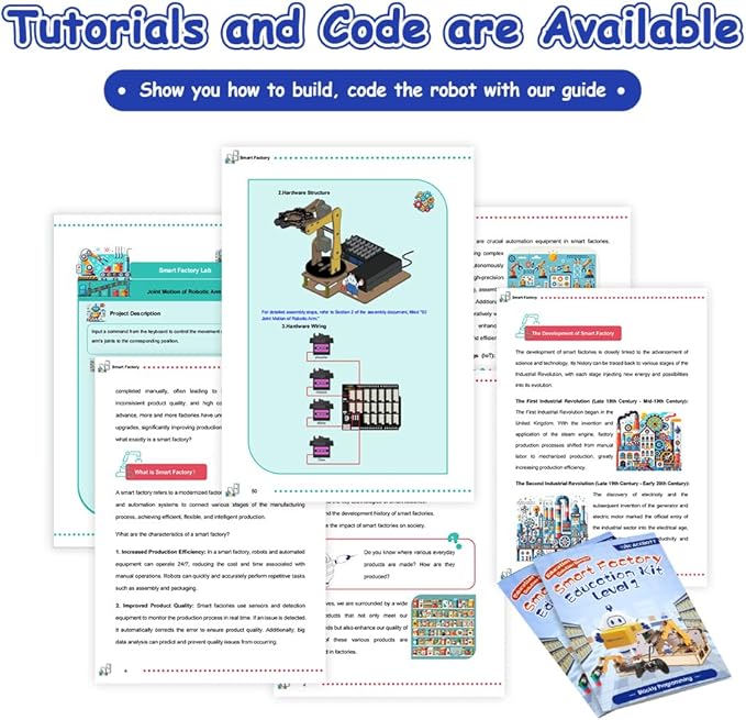 ACEBOTT 3-in-1 ESP32 IoT Control Smart Factory Starter Kit, Electronics Programming Kit Compatible with Arduino Scratch Online Tutorials, School DIY Education Solution Series STEAM Set for Teens 12+
