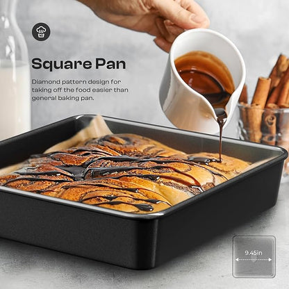 Nonstick Baking Pans Set, 8-Piece Stackable Bakeware Sets, Non-Toxic Oven Pan