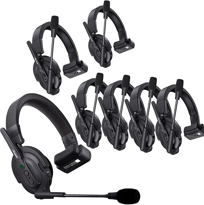 Accsoon Como MIC02-1H4R Wireless Headset Intercom System 7-Person Full Duplex