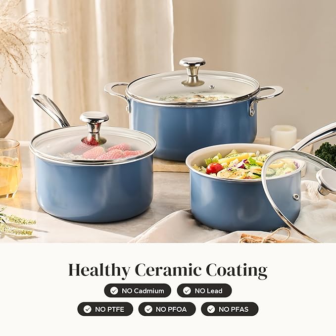 Redchef Non-stick Stock Pots Set 5QT, Sauce Pan