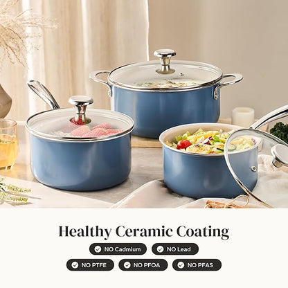 Redchef Non-stick Stock Pots Set 5QT, Sauce Pan