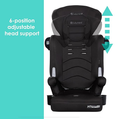 Baby Trend Hybrid SI 3-in-1 Combination Booster Seat, Hoboken Black – Side-Impact Protection, 3-Stage Growth Design, Adjustable Headrest, Cushioned Comfort