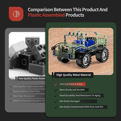 Building Toys Model Truck Set - STEM Building Projects Model Car Kit Toys for Kids Boys Ages 8-12 12-16, Assembly Science Model Car Kits Toys Gifts for Kids Girls Boys 8 9 10 11 12 Years Old and adult