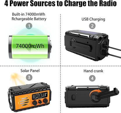 QAUYYW 74000mWh Emergency Radio