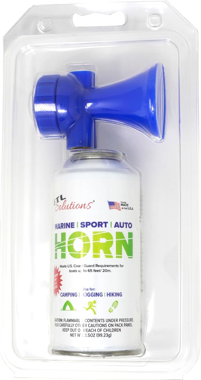 3.5oz Air Horn, Very Loud! Ideal for Marine and Boating, Hiking, Camping, Sports Events, Protect Your Kids From Aggressive Animals! (4 Units)
