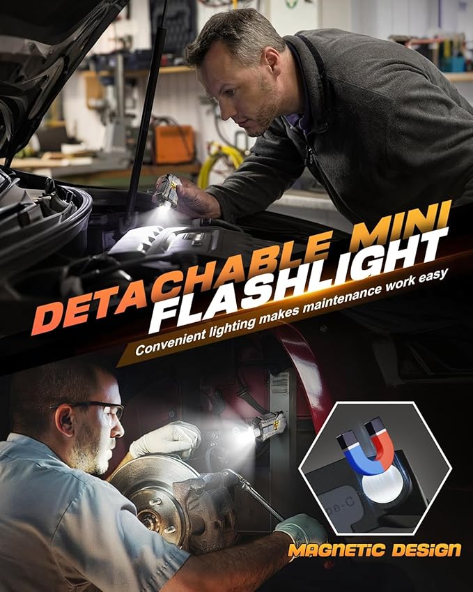 Victoper Rechargeable Headlamp 2Pack, Detachable 230° Wide Beam LED 2in1 Head Lamp with Motion Sensor, Hard Hat Headlight for Adults, 9 Modes Head Lights for Running Hunting Camping Essentials Gear