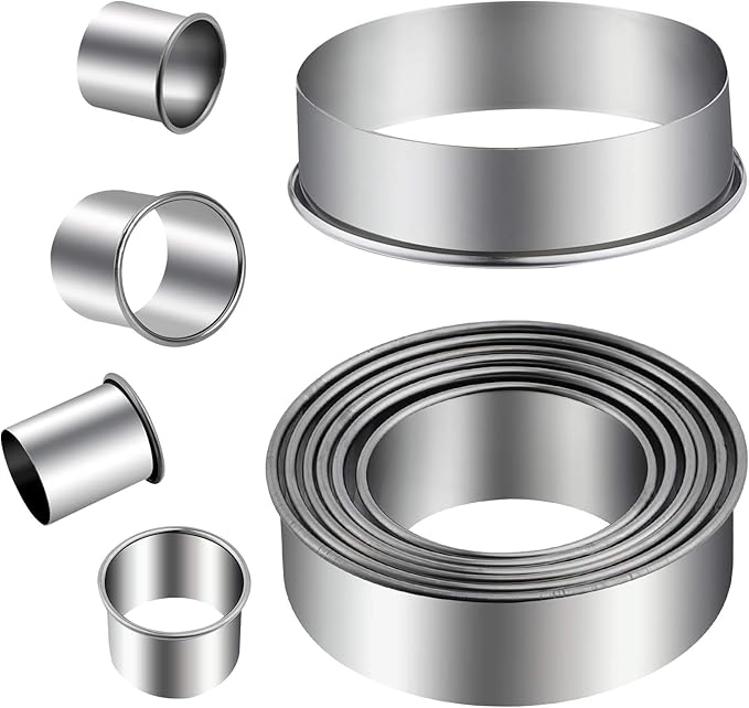 Round Cookie Cutters Set 12 Pieces Bistcuit Cookie Cutters Circle Pastry