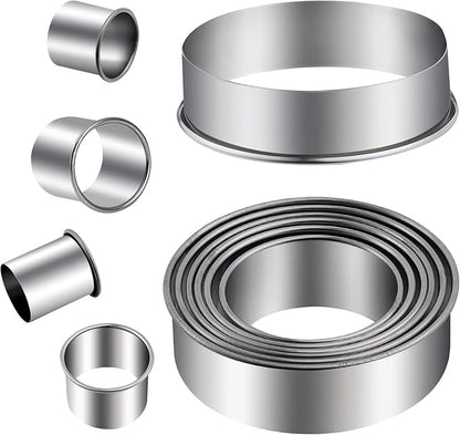 Round Cookie Cutters Set 12 Pieces Bistcuit Cookie Cutters Circle Pastry