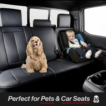 Coverland Custom Fit Car Seat Covers for SUV Compatible with [CX‑5, Forester, RAV4 Prime, Venza, RX 450h, RX 500h] Premium Waterproof Non-Slip Interior Seat Protector [Full set Black - Size Chart X78]
