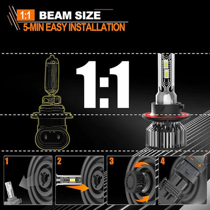 Compatible For Ford F250 F350 F450 Super Duty 2005-2022 Light Bulbs Kit, 600% Brightness Driving Light Bulb, Plug and Play, Pack of 6