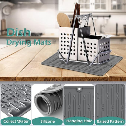 GeeRic Dish Drying Mats, Heat-resistant Silicone Mat