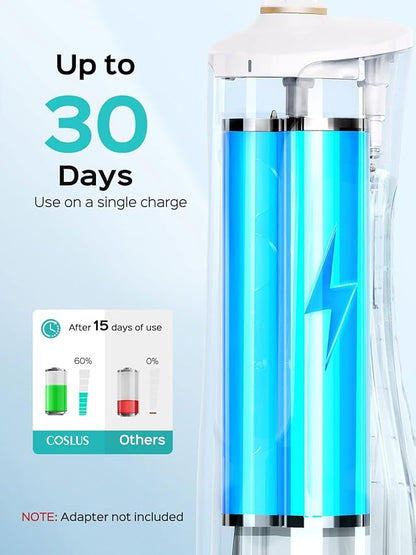 COSLUS Portable Water Flosser for Teeth: 10 Pressure Settings Professional