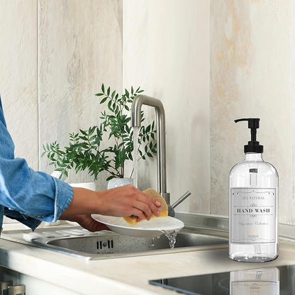 Sunrise Premium 16 OZ Clear Glass Soap Dispenser