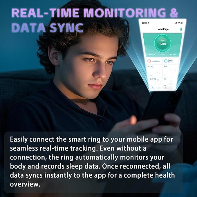 Activity Tracker Ring for Men – Smart Ring