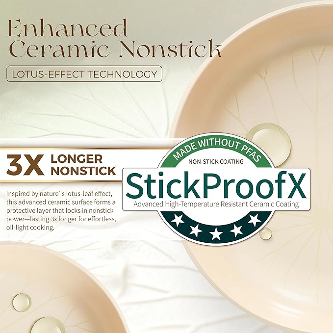 PRICUSIS Nonstick Ceramic Frying Pan